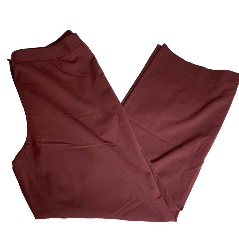 LAFAYETTE 148 Red Maroon Trousers Mens 14 Wool‎ Blend Straight Leg